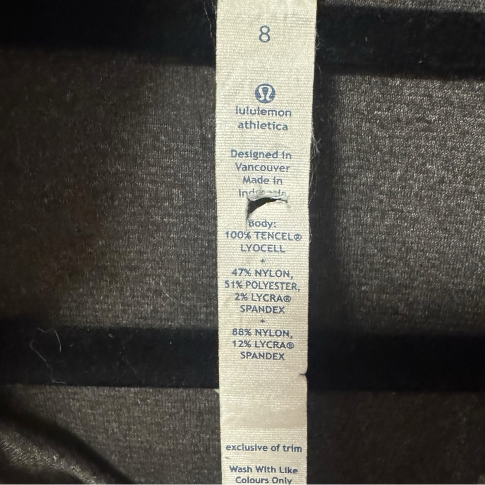 Lululemon Cool Down Reversible Jacket Grey Womens Size 8 Ruched Stretch Dance - Picture 6 of 12